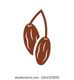 Dates logo food graphic design element template for muslim holidays inspiration