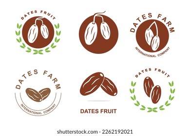 Dates logo food graphic design element template for muslim holidays inspiration