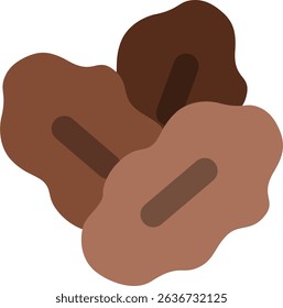 Dates Slice flat icon design style