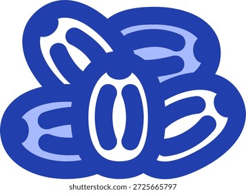 Diseño de icono de estilo azul del árbol de fechas