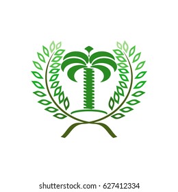 Dates tree with leaf logo