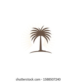 Dates tree Wave Logo Template vector symbol nature