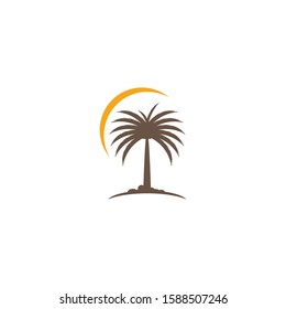 Dates tree Wave Logo Template vector symbol nature