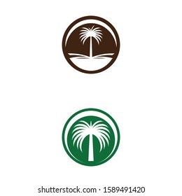 Dates tree Wave Logo Template vector symbol nature