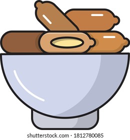 dates vector flat color icon 