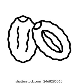 Dates Vector Line Icon Design