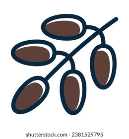 Dates Vector Thick Line Filled Dark Colors Icons For Personal And Commercial Use.
