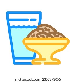 dates water islam color icon vector. dates water islam sign. isolated symbol illustration