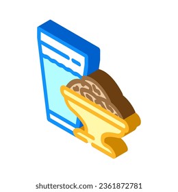 dates water islam isometric icon vector. dates water islam sign. isolated symbol illustration