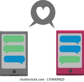 Dating app concept. Vector illustration. Smartphone apps and social media concept.