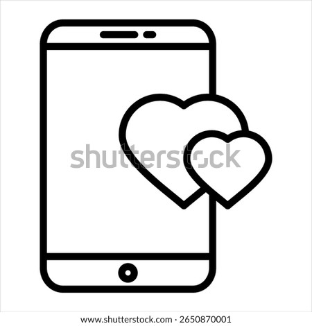 Dating App Feature a Smartphone with a Heart Symbol