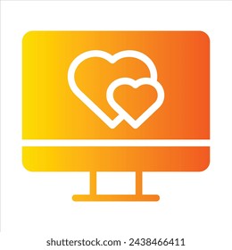 Dating-App im flachen Design-Stil