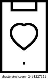 dating app icon. Thin linear style design isolated on white background