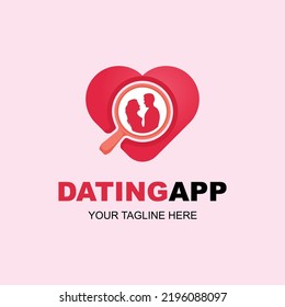 Dating App Logo is perfect for companies category in dating app or talkshow date