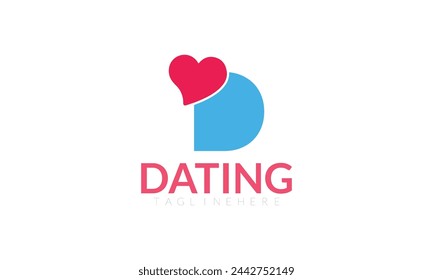 Dating-App, Love-Chat-Logo-Symbol, Dating-Logo-Design. 