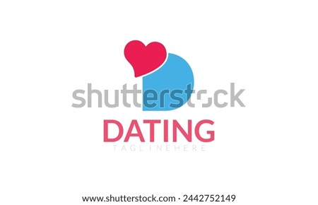 Dating app, love chat logo icon, dating logo design. 