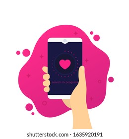 dating app, love search vector illustration