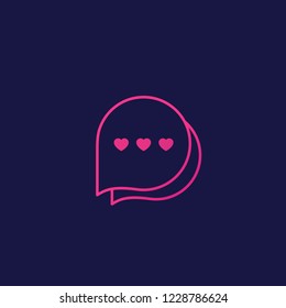 Dating App, Online Love Chat Vector Icon