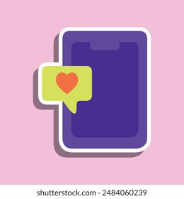 Dating apps icon. Valentine day symbol