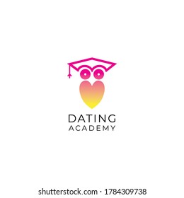 dating apps logo with owl shaped design illustration