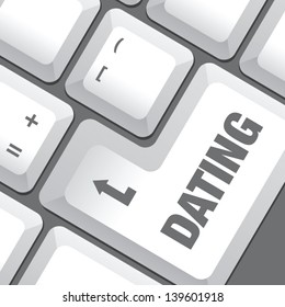 Dating button on a keyboard