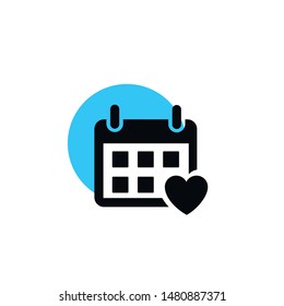 dating calendar icon design vector