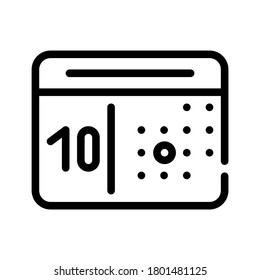 dating calendar line icon vector. dating calendar sign. isolated contour symbol black illustration