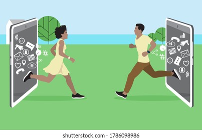 Virtual Run Images Stock Photos Vectors Shutterstock