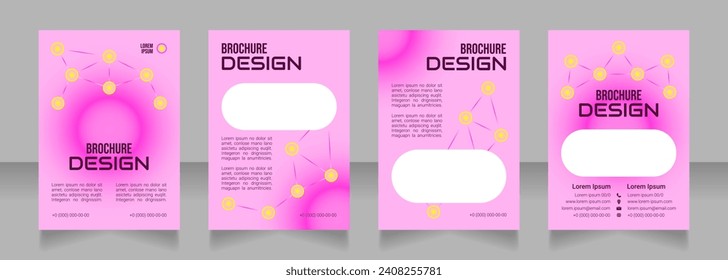 Dating in digital age blank brochure design. Template set with copy space for text. Premade corporate reports collection. Editable 4 paper pages. Bebas Neue, Audiowide, Roboto Light fonts used