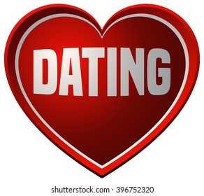 Dating Heart, Vector Illustration. 