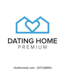 dating home logo icon vector template