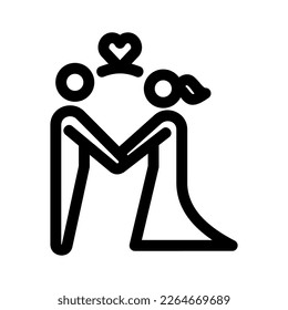 dating icon or logo isolated sign symbol vector illustration - high quality black style vector icons
