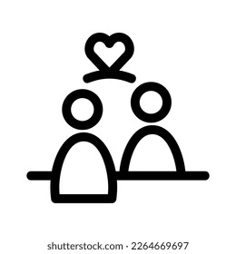dating icon or logo isolated sign symbol vector illustration - high quality black style vector icons