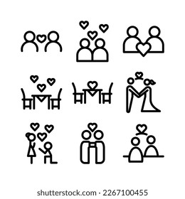 dating icon or logo isolated sign symbol vector illustration - high quality black style vector icons