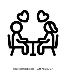 dating icon or logo isolated sign symbol vector illustration - high quality black style vector icons

