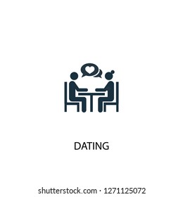 Dating icon. Simple element illustration. Dating concept symbol design. Can be used for web and mobile.