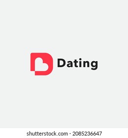 Dating logo design. Vector illustration.