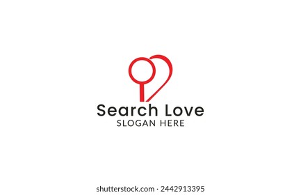 Dating Logo Design Vektor mit Liebe Symbol