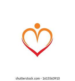 dating logo design vector template sign