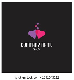 A dating logo with a heart element