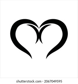 dating logo vector. heart shape icon symbol logo design vector template