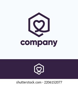 Dating-Logo für Ihre App und Ihr Web, Herzsymbol