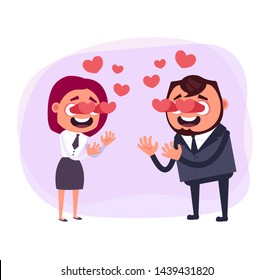 Dating love concept. Vector flat cartoon design graphic illustration