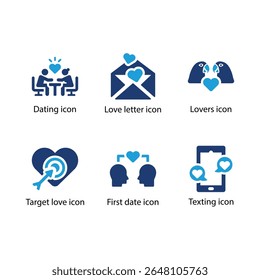Namoro, carta de amor, Amantes, Amor alvo, Primeira data, ícone de mensagens de texto