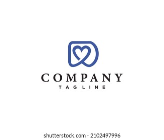 Dating Love Logo Symbol, Letter D Logo, Dating App Logo