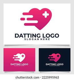 dating love logo vector design template