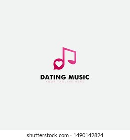 Dating Love and Music logo designs