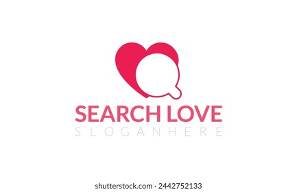 dating love romantic logo design vector