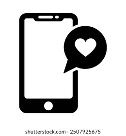 Dating Mobile App Symbol, Vektorgrafiken