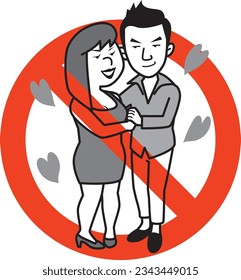 Dating prohibition mark for men and women